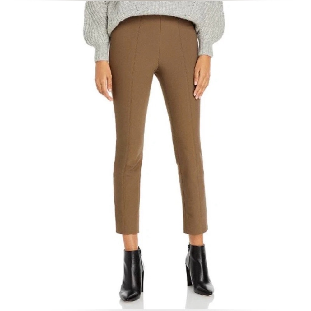 Vince Italian Cotton-Blend Stitch-Front‎ Ankle Women's leggings w Slits XXS NWT